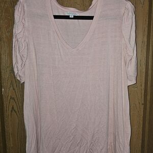 Pink Ophelia Roe V-Neck Women's Top